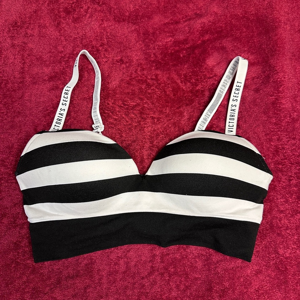 Victoria's Secret Monochrome Striped Bralette